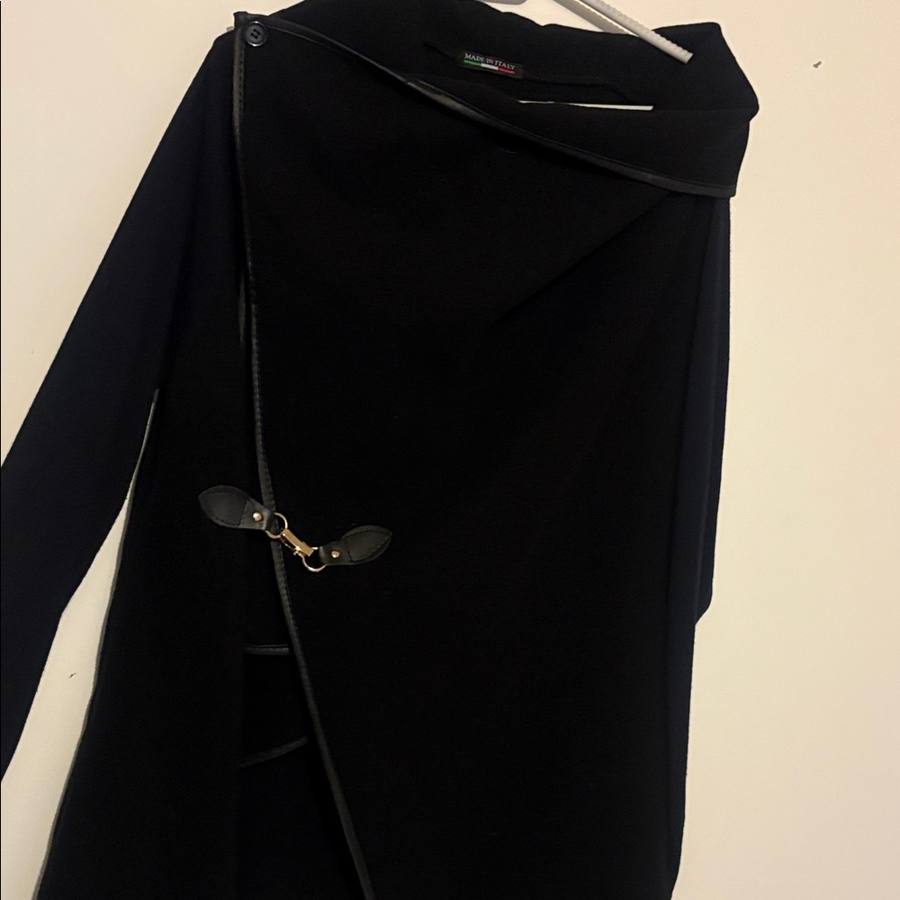 Women’s Elegant Black Wrap overcoat or jacket size M